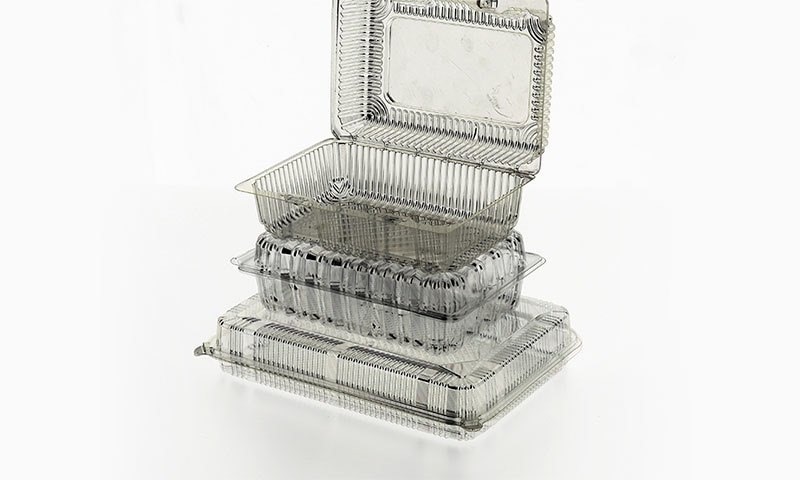 Clear PET fruit clamshell containers