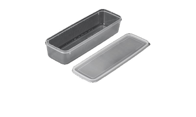 Compostable PLA container with clear lid